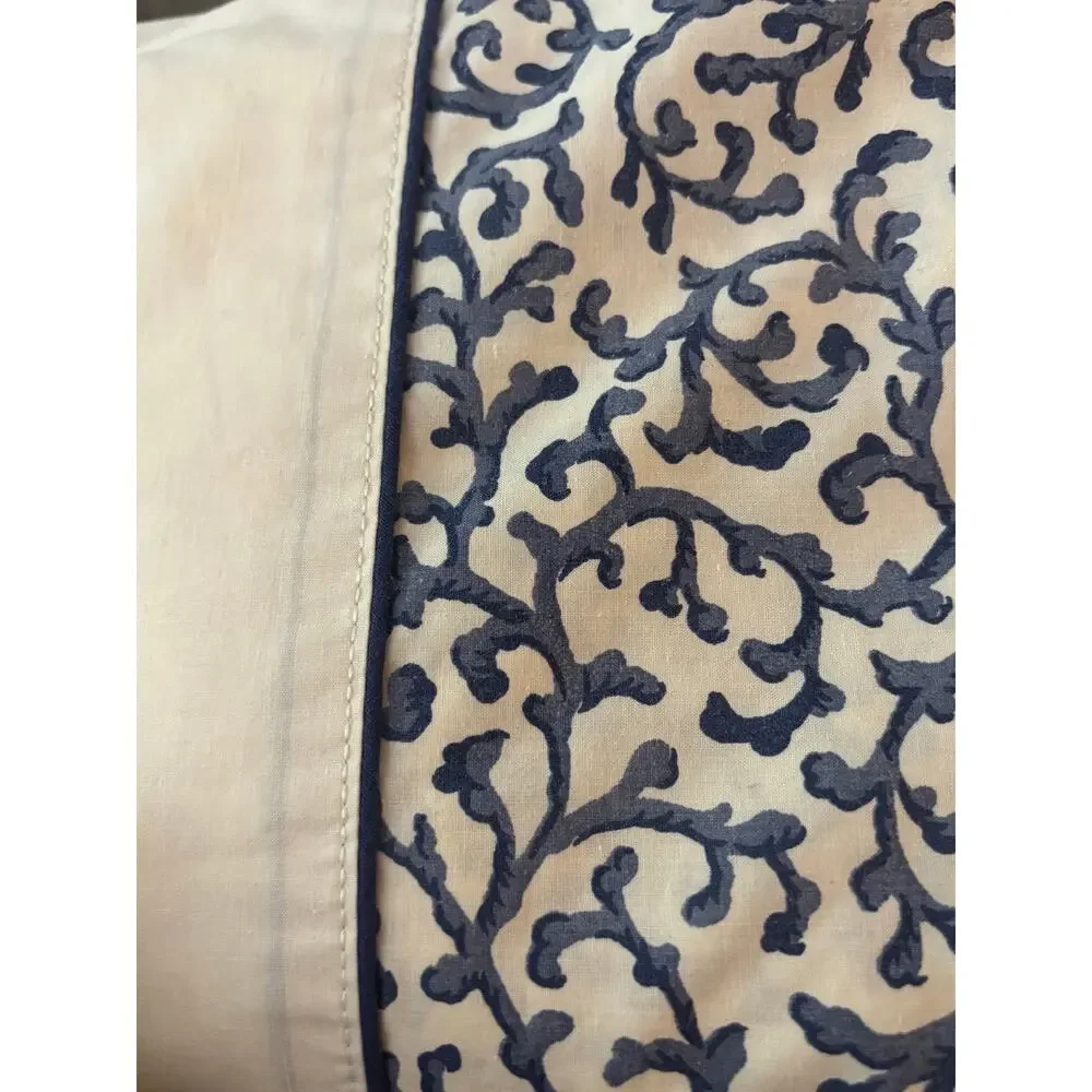 Waverly Full Flat Sheet Savoy 200 Thread Count Blue & White The Savoy Bluebell